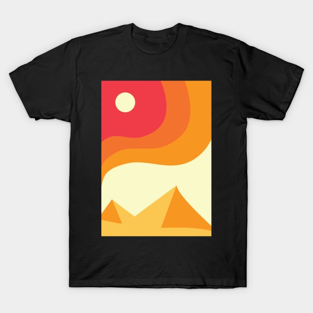 Minimalist Modern Desert Landscape Graphic Design T-Shirt by CityNoir